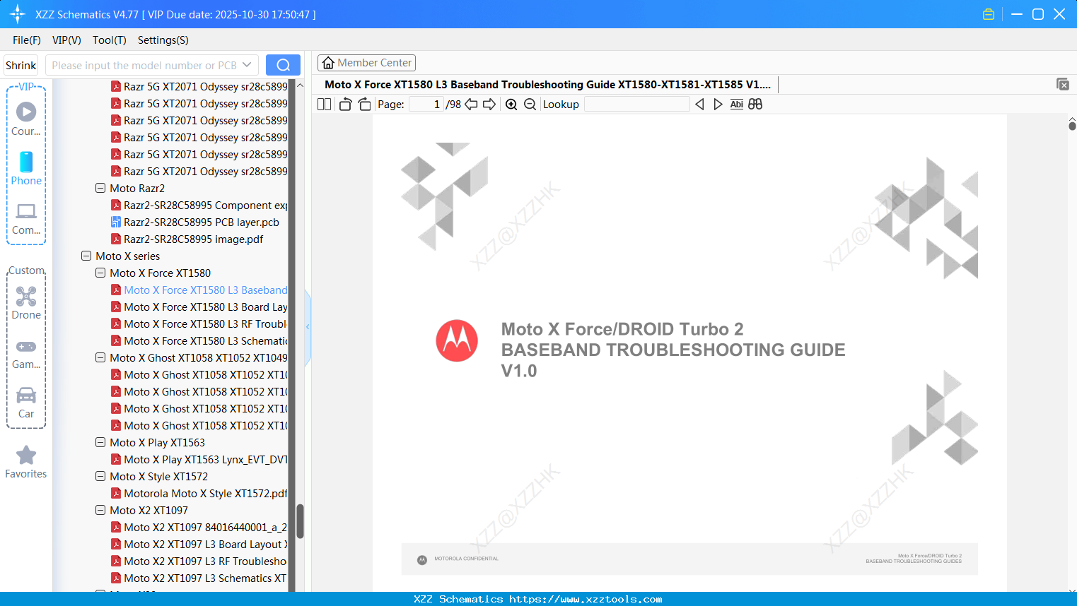 Motorola Moto X Force XT1580 L3 Baseband Troubleshooting Guide XT1580-XT1581-XT1585 V1.0